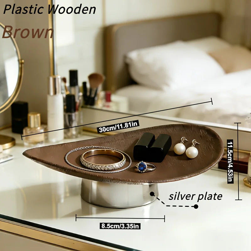 Modern Minimalist Storage Tray Wood-grain Finish Multifunctional