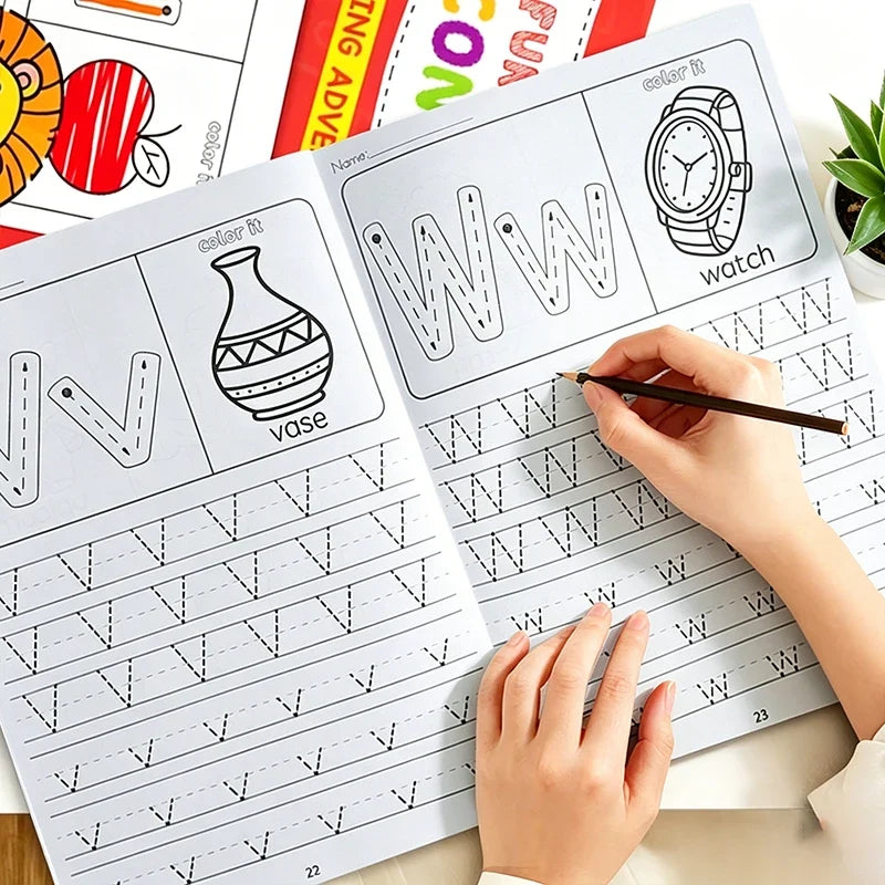 Children's Alphabet Practice Book A-z Writing Toddlers Preschoolers