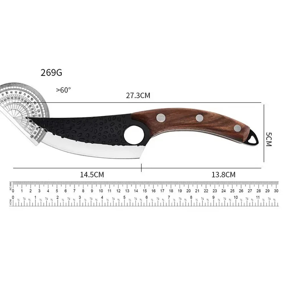 Hand Forged Boning Knife – High Carbon Steel Butcher Knife