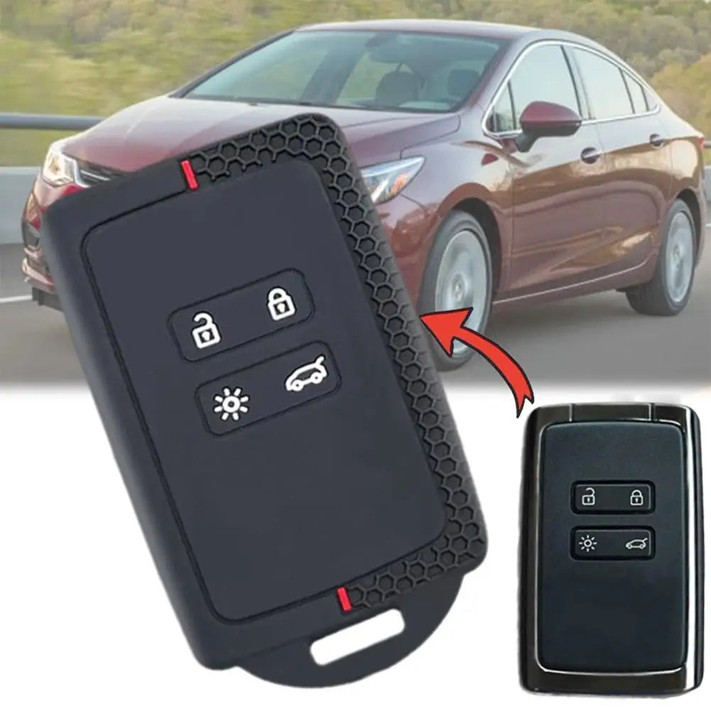 Silicone Car Key Cover for Renault & Dacia Remote Fob