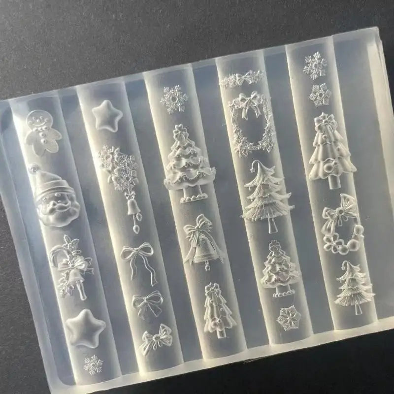 3D Christmas Nail Art Silicone Mold – DIY Holiday Designs