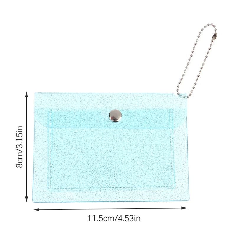 Transparent PVC Card Holder Wallet – Women's Zipper Coin Purse