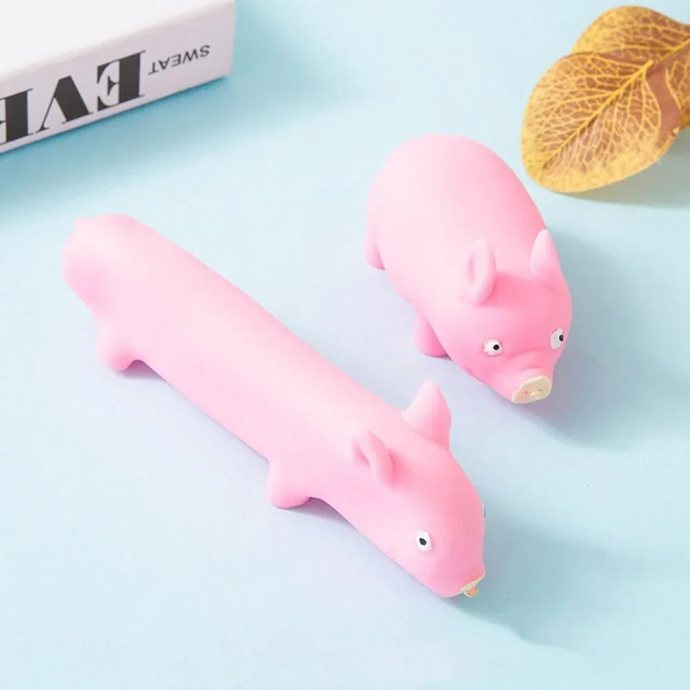 Stress Relief Kawai Pink Pig Figurines Miniature Pet Antistress