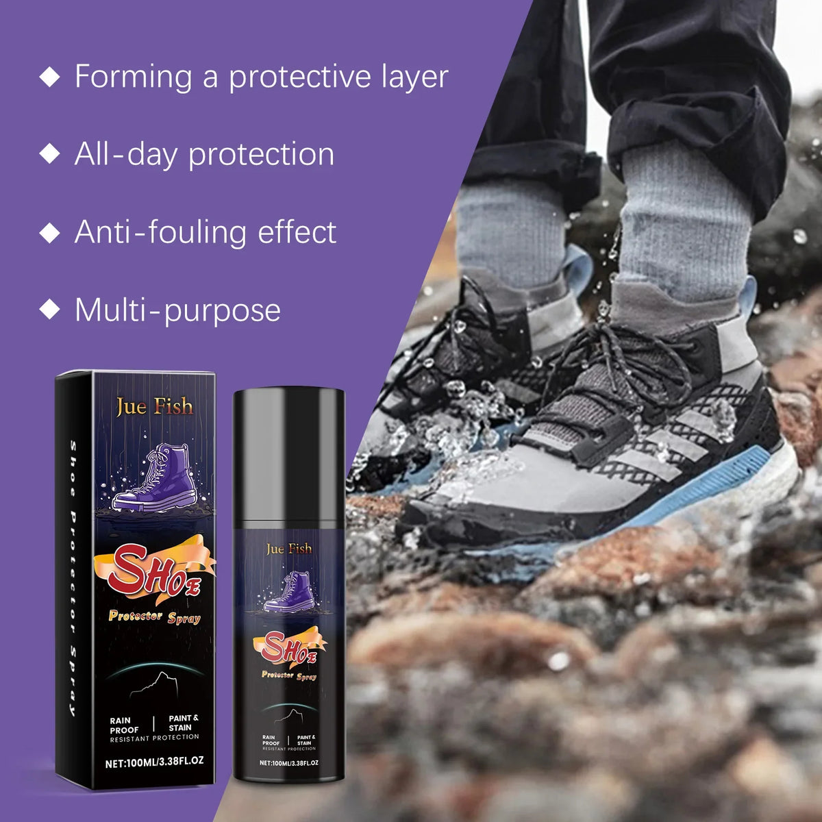 100ml Waterproof Shoe Protector Spray | Suede Canvas Sneakers