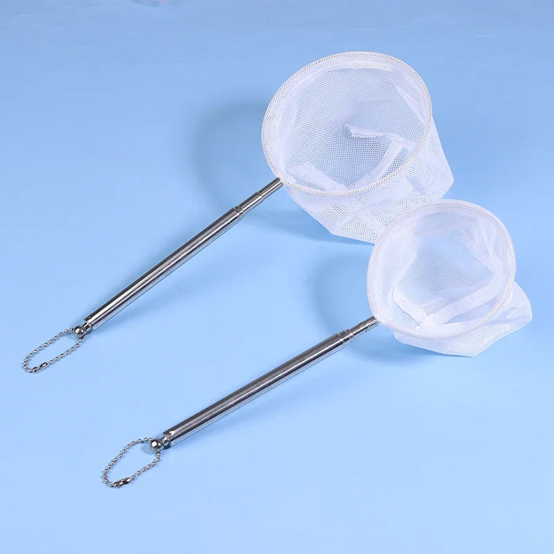 Aquarium Round Fishing Net Extendable Long Handle Gear Catching Fish