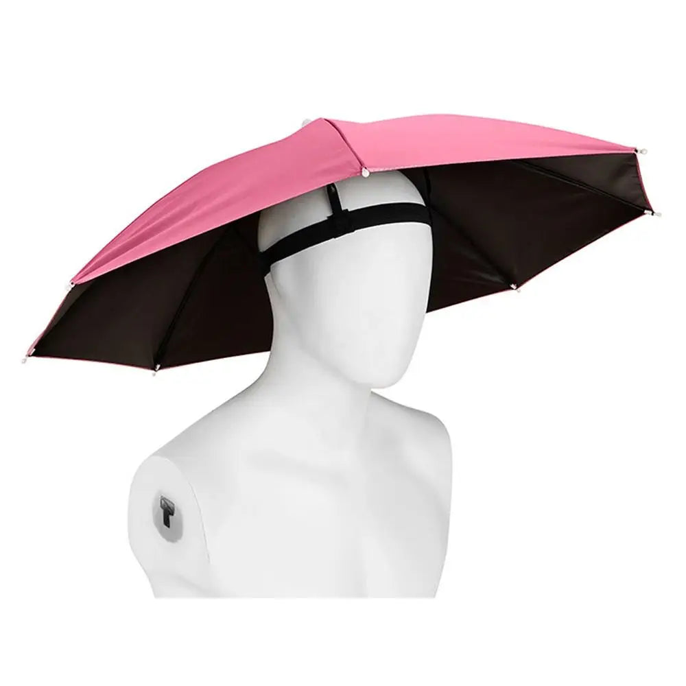 Foldable Hands-Free Umbrella Hat for Sun & Rain | Outdoor Cap