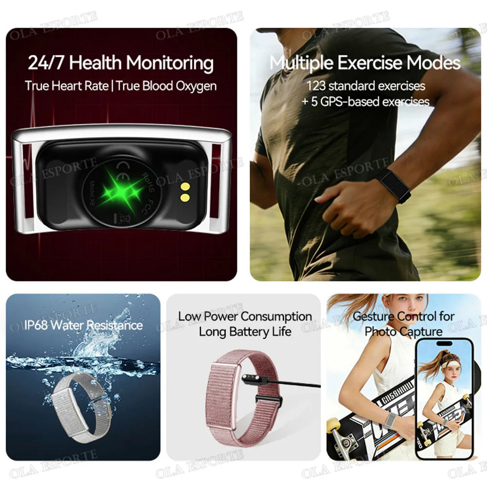2026 Sport Fitness Tracker Smart Bracelet Men Women Heart Rate Sleep