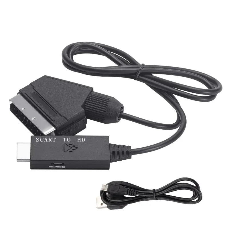 SCART to HDMI Converter Adapter – 1080P Video & Audio
