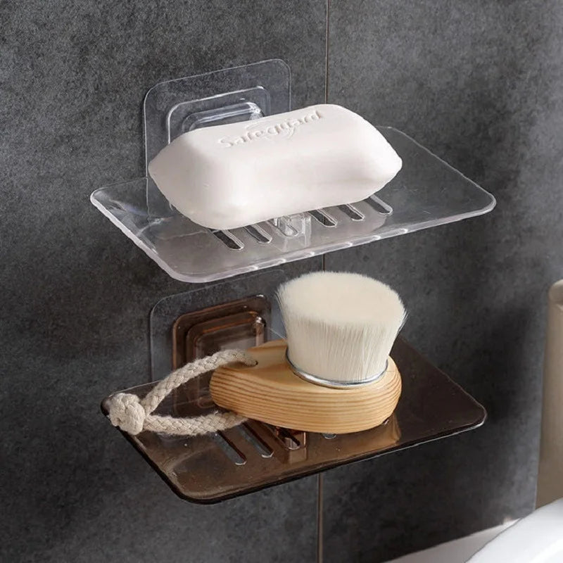 No-Drill Wall Mounted Double Layer Soap Dish | Self-Adhesive