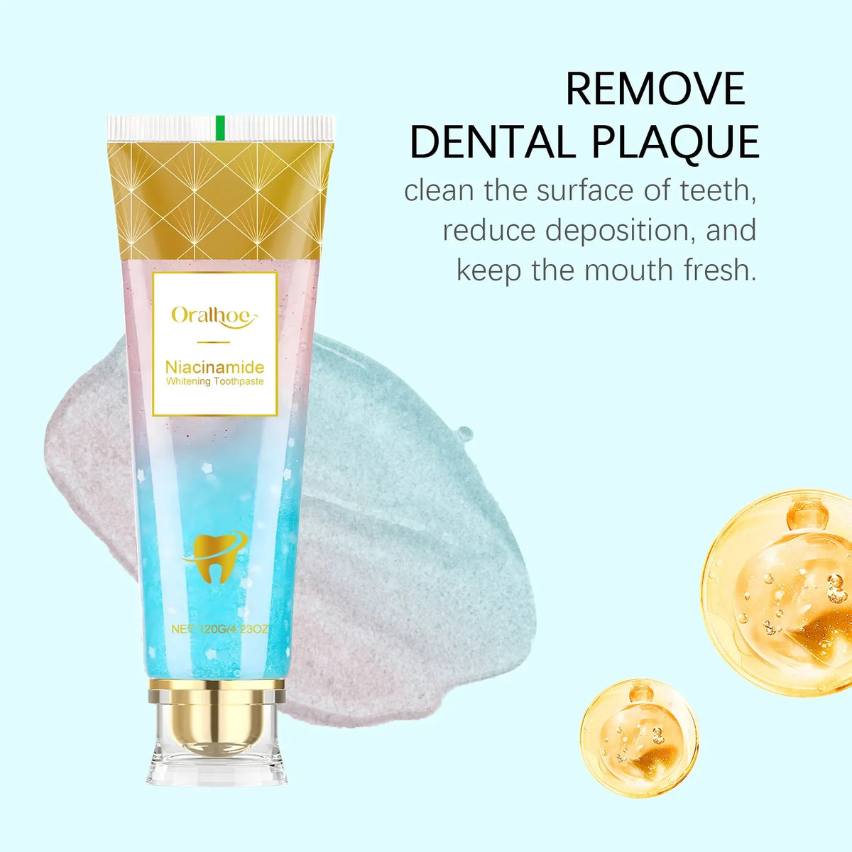 Oralhoe Niacinamide Whitening Toothpaste | Plaque & Stain Removal
