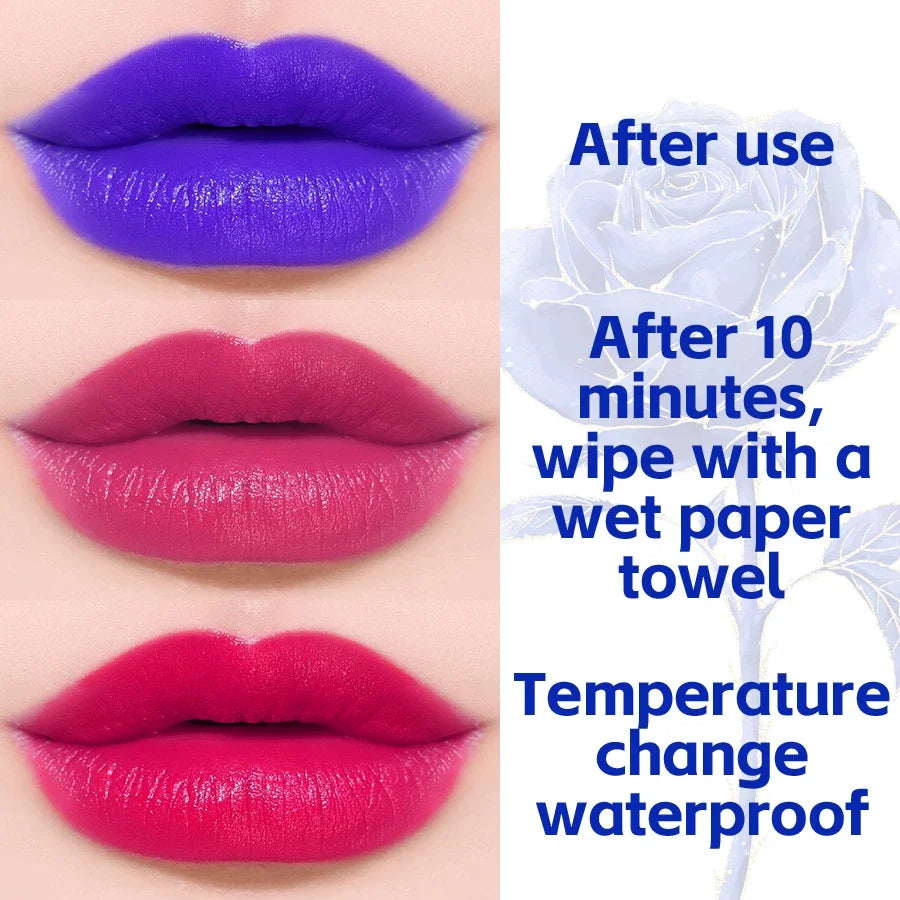 KAFURUX Blue Rose Color Changing Lipstick – Shimmer Gloss