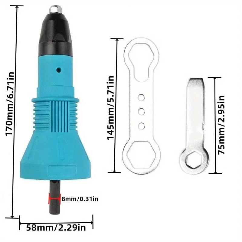 SLADE Electric Rivet Nut Gun Drill Adapter 2.4–4.8mm