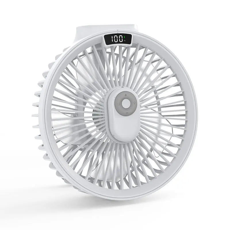USB Rechargeable LED Desktop & Ceiling Fan – Portable Camping