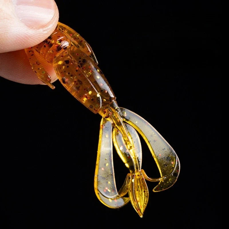 15-Pack Soft Silicone Fishing Lures 4/6cm TPE Minnow Worm Baits