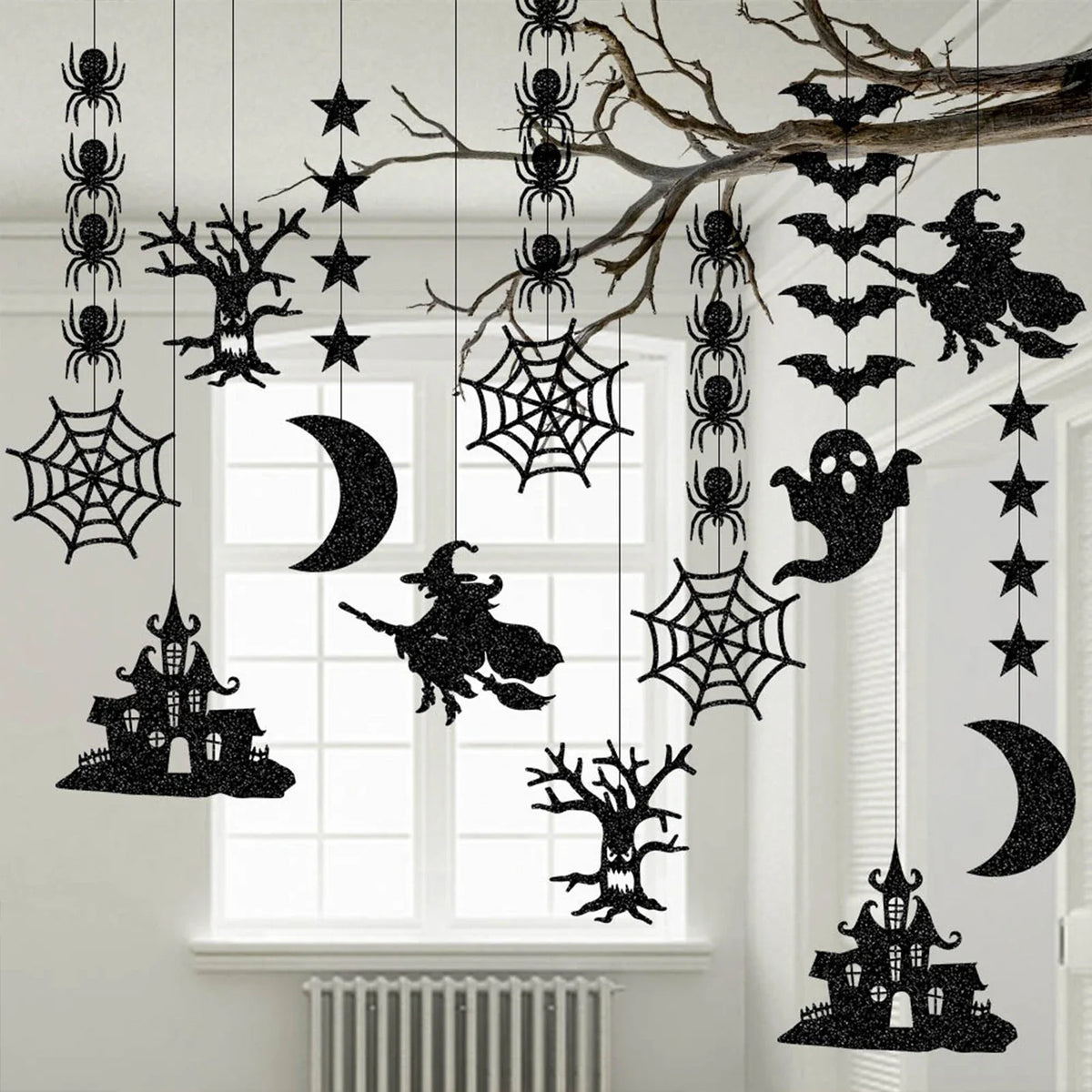 6-Piece Halloween Hanging Ceiling Decorations – Spooky Party Décor