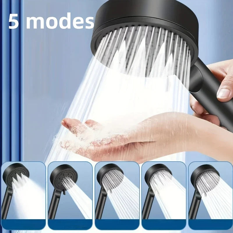 Shower Head Bathroom Sink Mixer Phone 5modes Pressure Water Saving