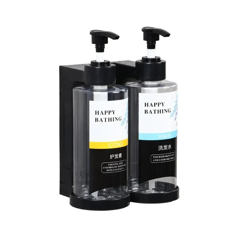 Wall-Mounted Manual Soap Dispenser Set – No-Drill Bottles