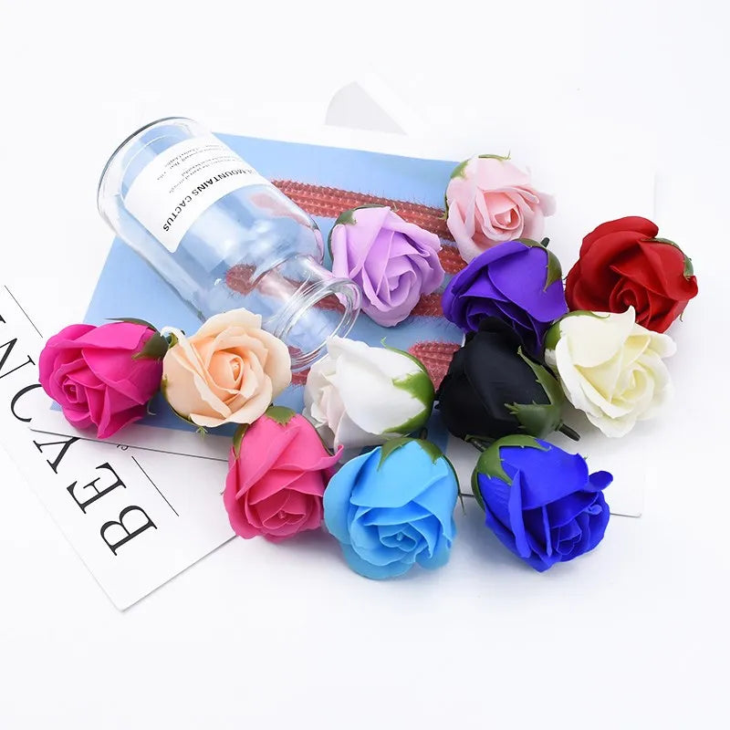 Artificial Soap Rose Flowers 50/100 Pcs – Wedding DIY Decor