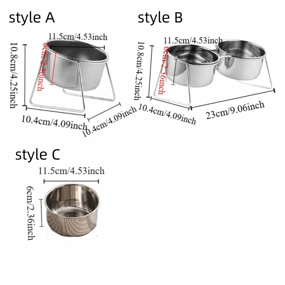 Elevated Stainless Steel Pet Bowl with Anti-Tip Stand | Cat & Dog