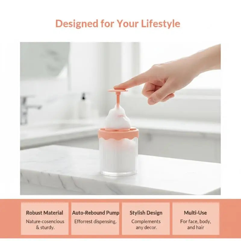 Facial Cleansing Foam Maker | Portable Foaming Bottle