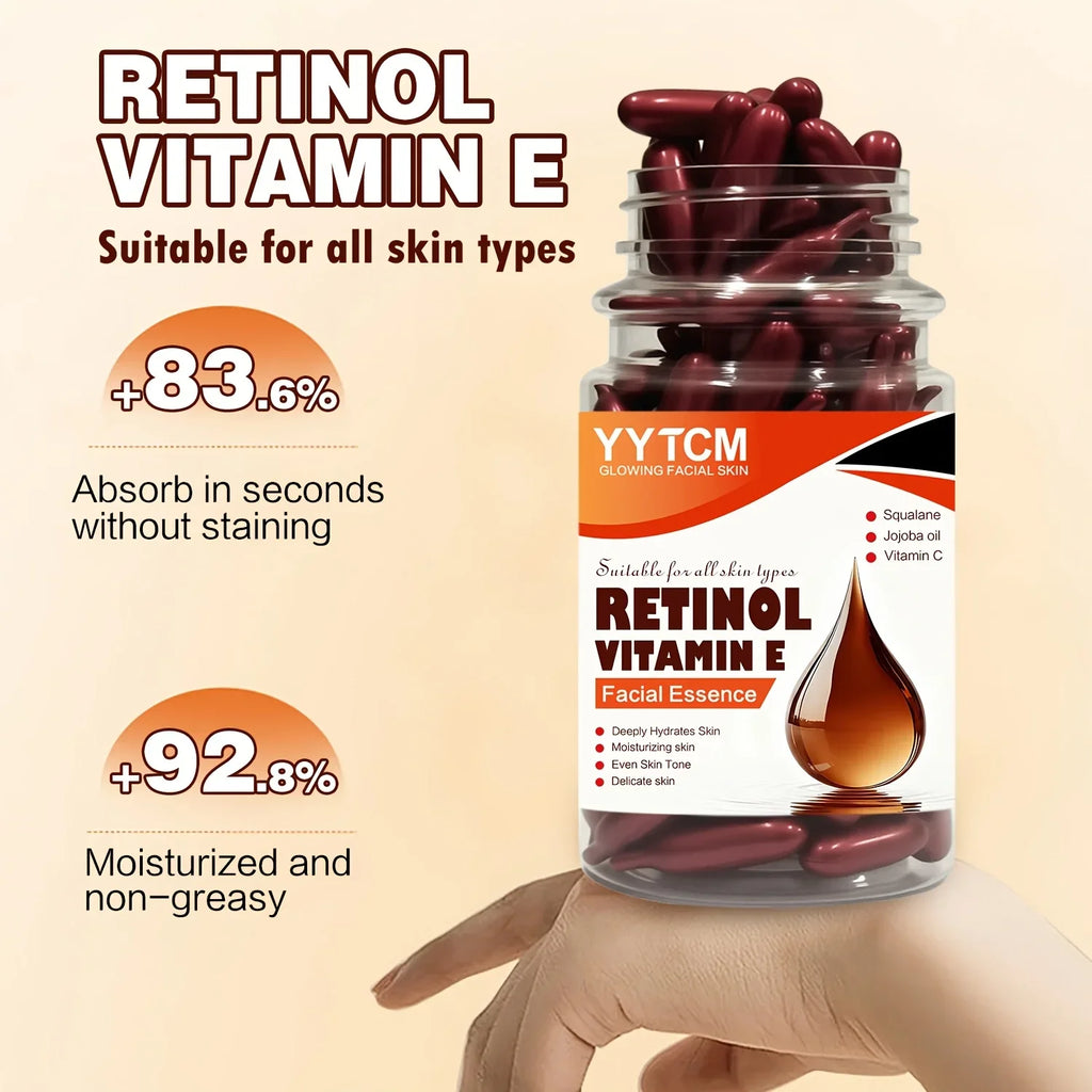 Retinol Vitamin E Capsule Essence – Hydrates, Firms & Brightens