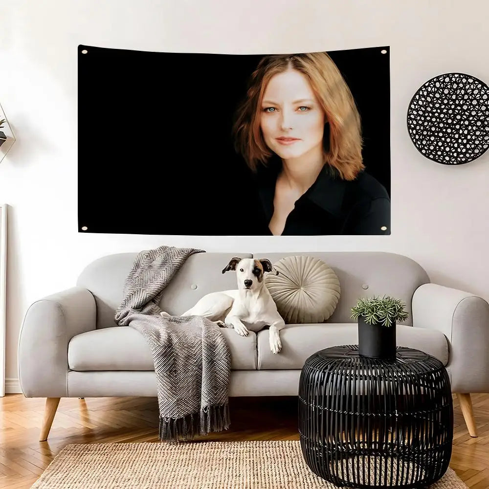 Jodie Foster Fan Flag – Indoor & Outdoor Wall Banner Decor