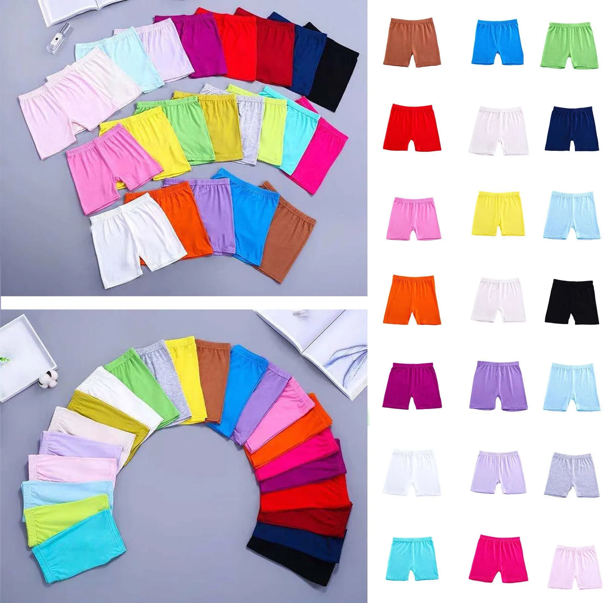 Girls Bike Shorts – Soft Stretch Safety Leggings Kids Summer