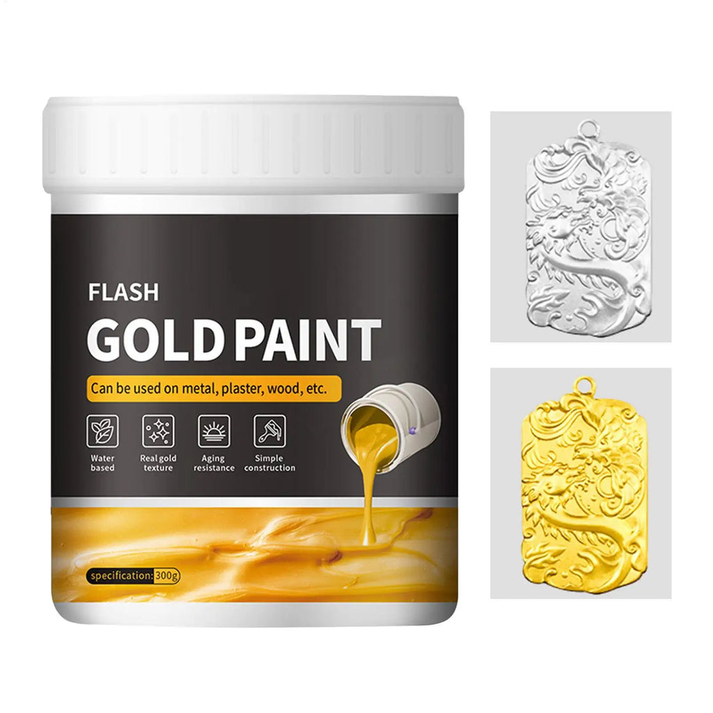 Liquid Gold Foil Paint 300g – Fast Drying, Non-Fading