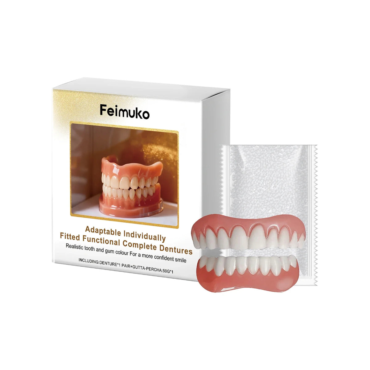 Cosmetic Denture Kit – Skin-Friendly Adhesive for a Brighter Smile