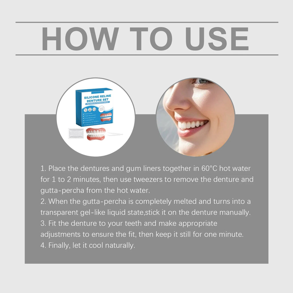 Silicone Temporary Dentures – Upper & Lower Veneer Kit