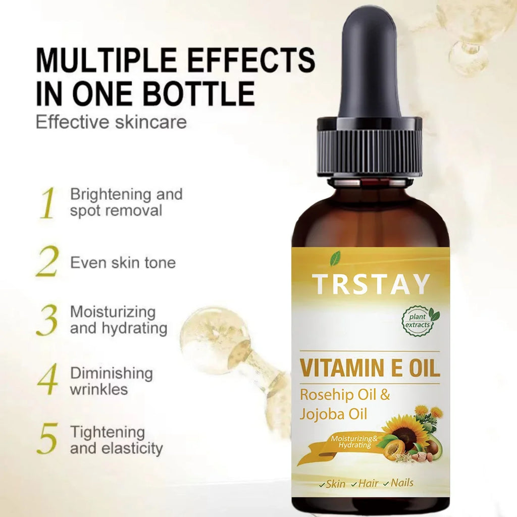 Vitamin E, Rosehip & Jojoba Face Oil – Fast Absorption Skin Care