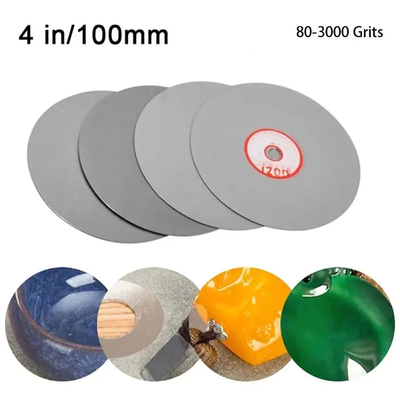4" Diamond Grinding Disc 100mm 80-3000 Grit Abrasive Wheel
