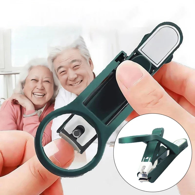 Nail Clipper with Magnifying Glass & Anti-Splash Guard