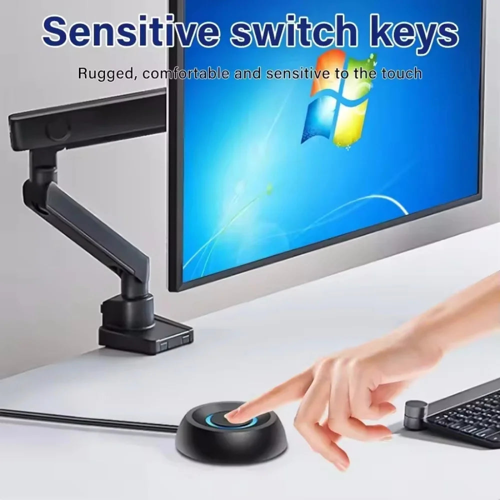 PC External Power Button Blue LED Switch – 2m Cable