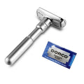 Adjustable Safety Razor 1–6 Settings | Double Edge + 5 Blades
