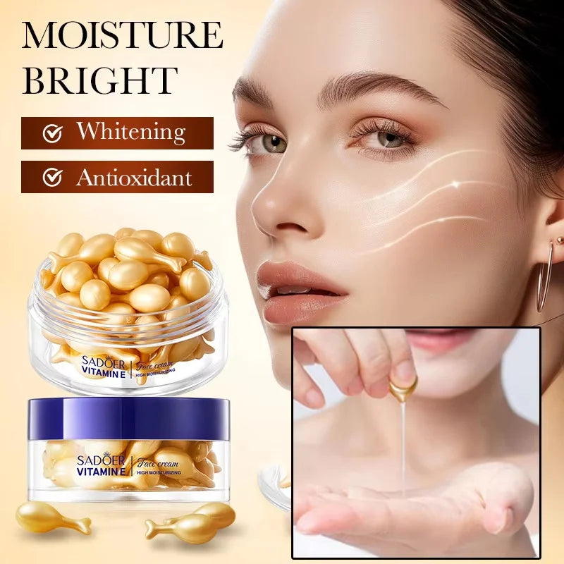 SADOER Vitamin E Face Serum Capsules – Brighten & Firm 30pc