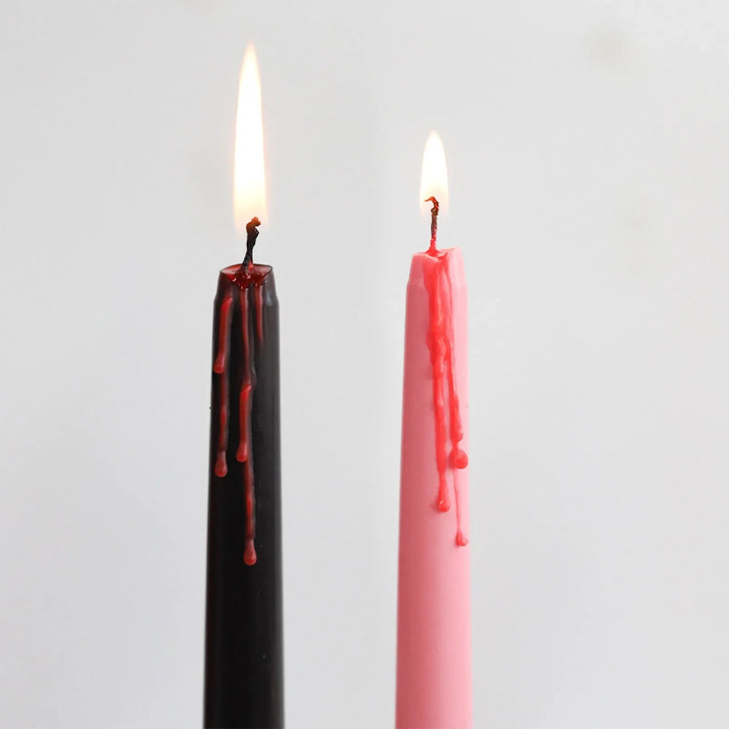 4-Pack Vampire Tears Gothic Taper Candles | Halloween Decor