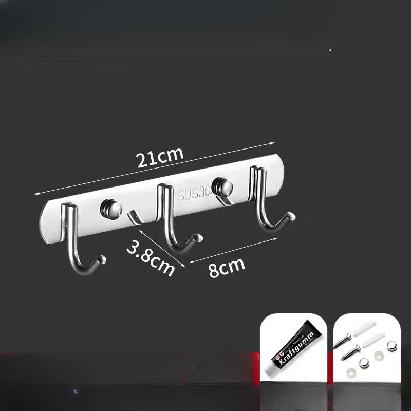 Stainless Steel Hook Hooks Toilet Clothes Kitchen Supplies Hanger