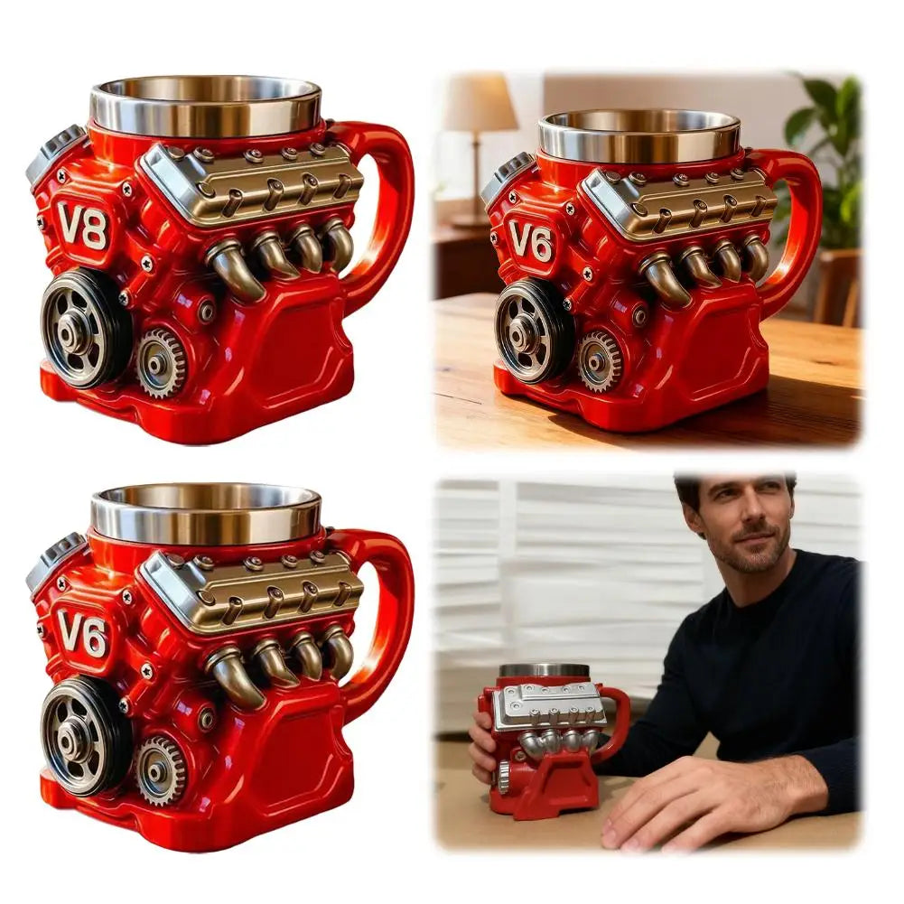 V12 Engine Coffee Mug 200ml | Unique Car Enthusiast Gift