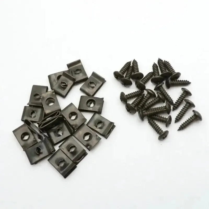 40pcs U-Type Metal Tapping Screw Clips – Car & Motorcycle