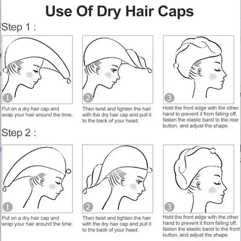 Microfiber Hair Drying Cap – Super Absorbent Quick-Dry Towel Hat