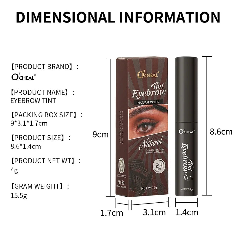 OCHEAL Waterproof Eyebrow Gel – 4 Colors, Long-Lasting Brow Cream