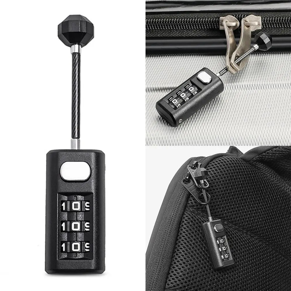 Mini 3-Digit Resettable Combination Padlock | Luggage & Backpack