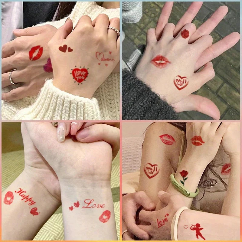 Temporary Tattoo Stickers – 40 Designs, Valentine's & Weddings