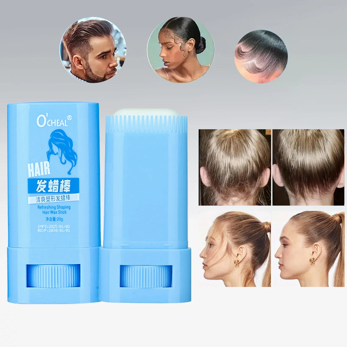 O'Cheal Anti-Frizz Hair Wax Stick – Smoothing Hold, 20g