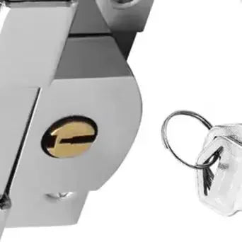 Iron Mechanical Latch Door Lock | Anti-Theft Bolt & 2 Keys
