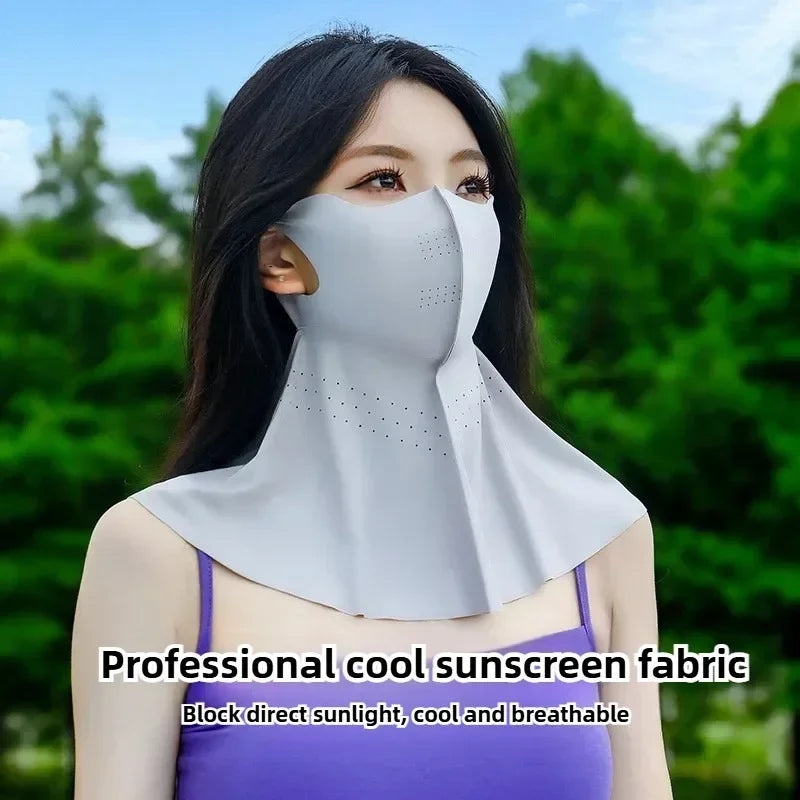 Women's UPF 50+ Sun Face Mask & Neck Cover | Cooling UV Shield
