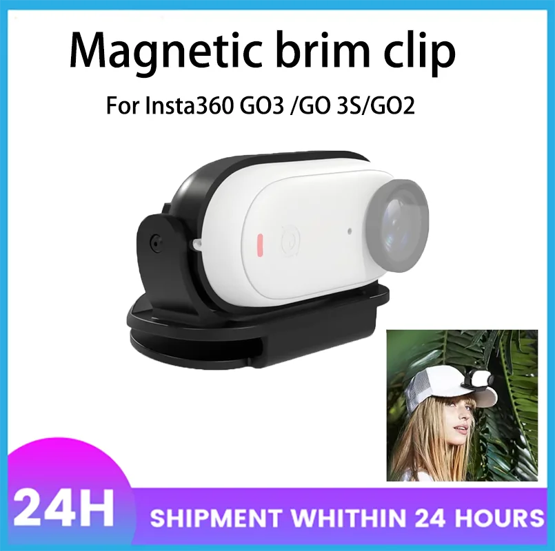 Magnetic Hat Clip Mount for Insta360 GO2, GO3 & GO 3S