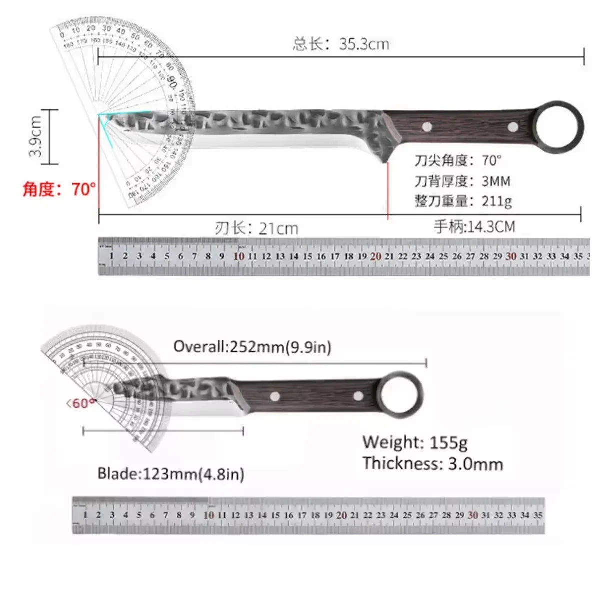 Handmade Forged Boning Knife – Sharp Stainless Steel Kitchen