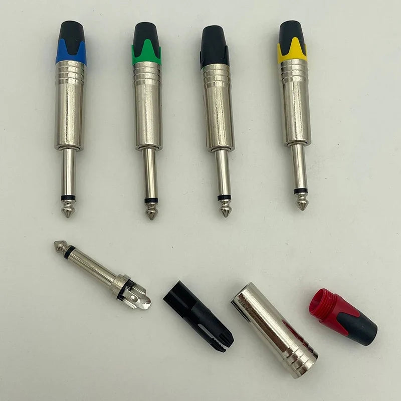 6.35mm Mono Audio Plug with Mute Function | Metal Jack Connector